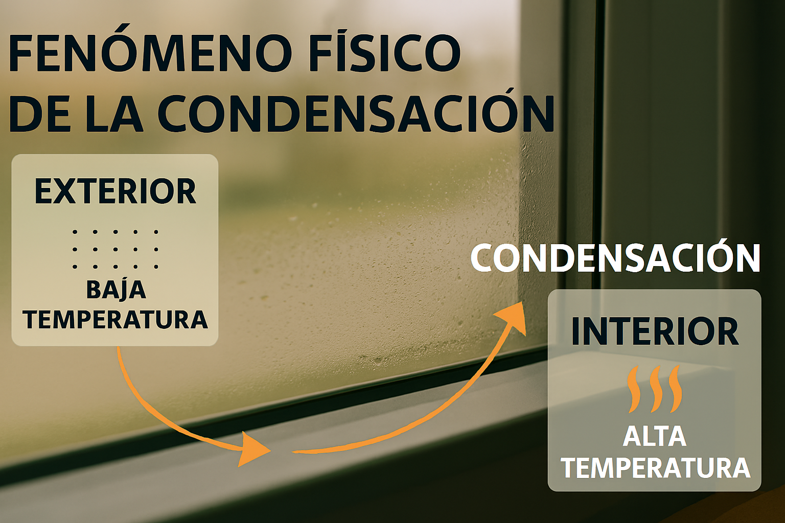 proceso condensación ventana