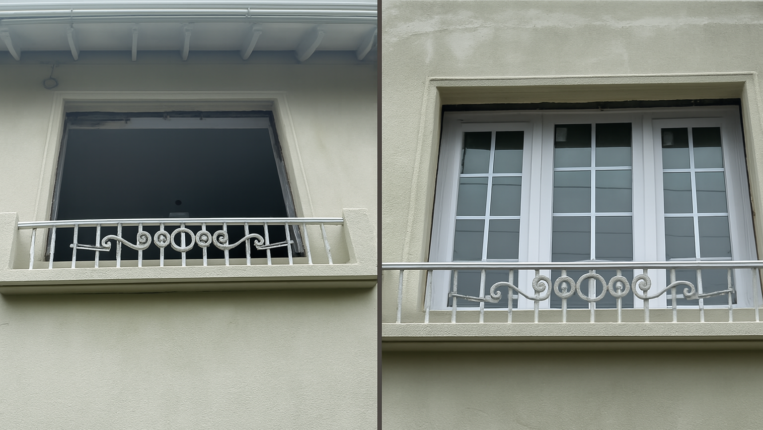 Antes y después de instalar Ventanas de PVC