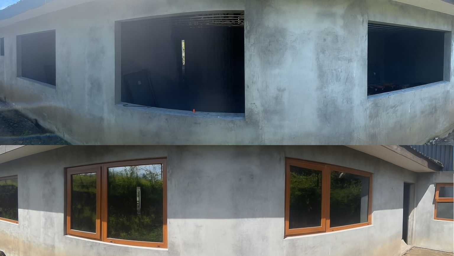 Antes y después de instalar Ventanas de PVC